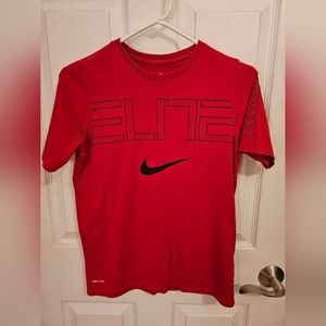 Red Nike Elite T-Shirt, Youth Large, Dri-Fit, Used - Good Condition